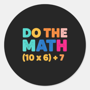 Adesivo Matemática Faça a Conta Design de Equação Colorida