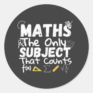 Adesivo Matemática O Único Assunto Que Conta Com O Íman De