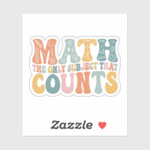 Adesivo Matemática O Único Assunto Que Conta Com O Profess