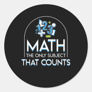 Adesivo Matemática somente sujeita que conta o amante da