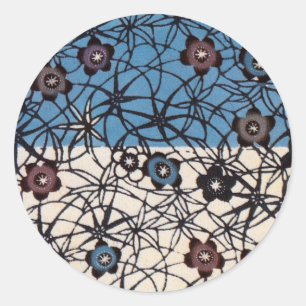 Adesivo Matéria têxtil japonesa do quimono do vintage