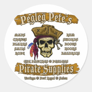 Adesivo Material pirata de Pegleg Pete