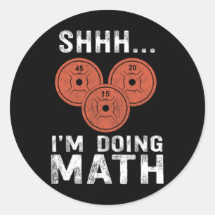 Adesivo Math Lover Gym Pesando Engraçado Citação Engraçado