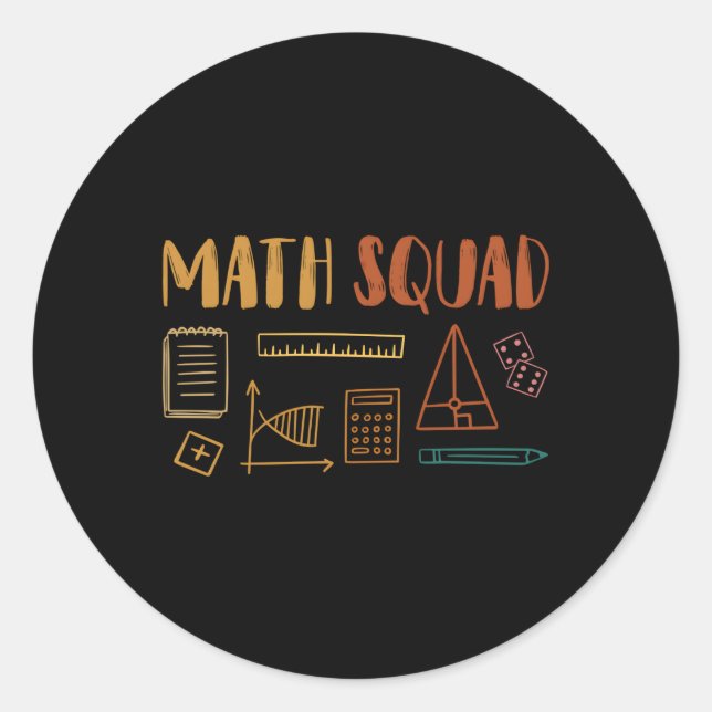 Adesivo Math Squad Math Teacher Math (Frente)