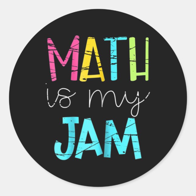 Adesivo Math Teacher Math Is My Jam  (Frente)