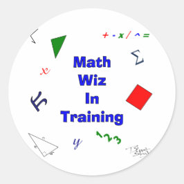 Adesivo Math Wiz em Treinamento