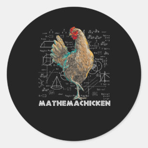 Adesivo Mathemachicken I Love Chicken Funny Math Lover Mat