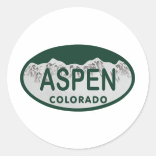 Adesivo Matrícula de Aspen Colorado