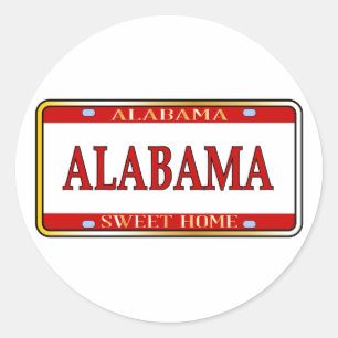 Adesivo Matrícula do nome do estado de Alabama