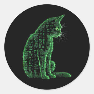 Adesivo Matrix Cat Art