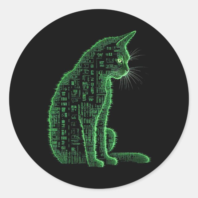 Adesivo Matrix Cat Art (Frente)