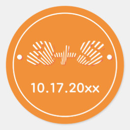 Adesivo Matrizes de laranja retro inspiradas nos anos 70