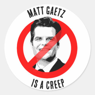 Adesivo Matt Gaetz é um Creep Anti Matt Gaetz