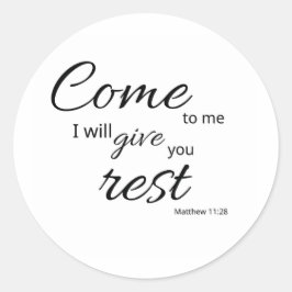 Adesivo Matthew 11:28 Sticker | Give You Rest