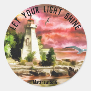 Adesivo Matthew 5:16 Luz Deixe Sua Luz Brilhar