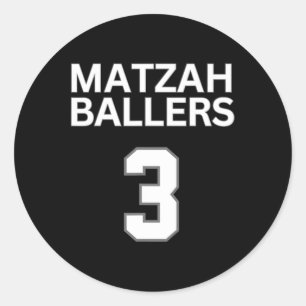 Adesivo Matzah Ballers 3 Equipe de Basquete Judeu Engraçad