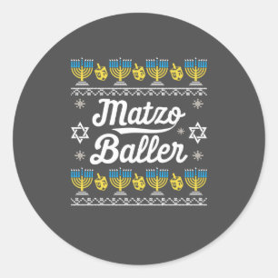 Adesivo Matzo Baller Long Sleeve Funny Hanukkah Oferece
