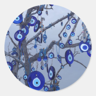 Adesivo Mau, Árvore de Olhos, Amulet Azul