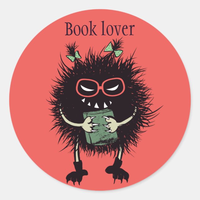 Adesivo Mau Book Lover Character - Leitura Acentuada (Frente)