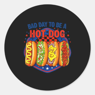Adesivo Mau dia para ser um cachorro quente - amante de ca