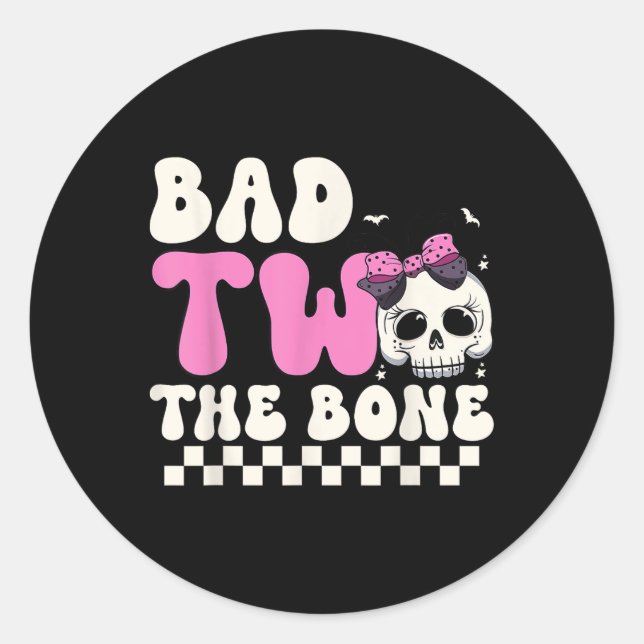 Adesivo Mau Dois As Meninas Do segundo aniversário Ósseo E (Frente)