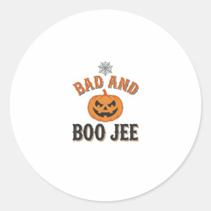 Adesivo Mau E Boo Jee Abóbora De Halloween Gráfica_1