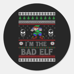 Adesivo Mau Elfo Natal Feio Para Amante de Elfos