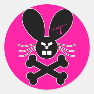 Adesivo Mau Emo Bunny Crossbones