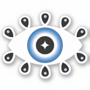 Adesivo Mau Grego Azul Preto