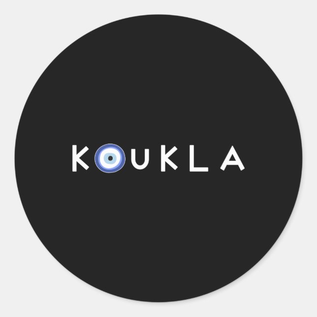 Adesivo Mau grego Koukla Grécia Orgulho grego (Frente)