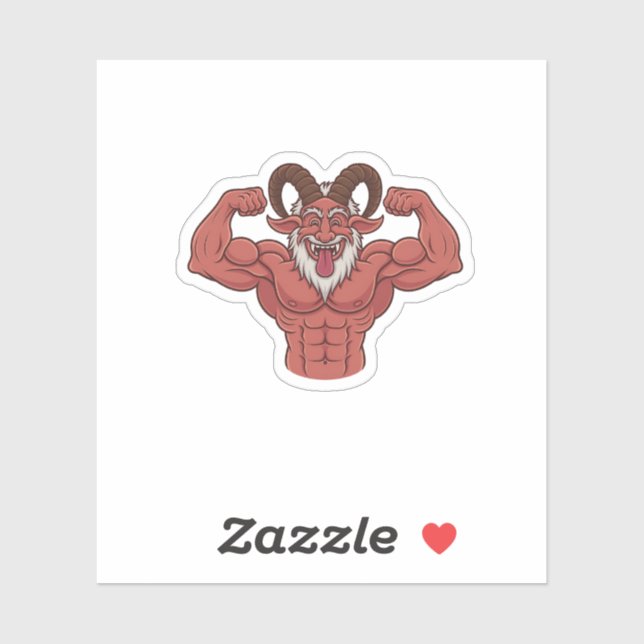 Adesivo Mau Krampus Malhação de Músculos Flexíveis de Nata (Folha)