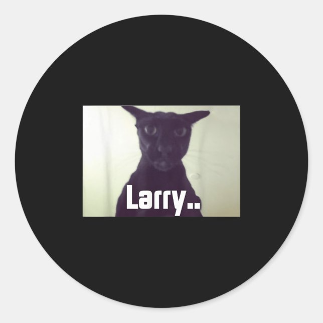 Adesivo Mau Larry Meme Larry Cat Meme Maldito Memes Brainr (Frente)