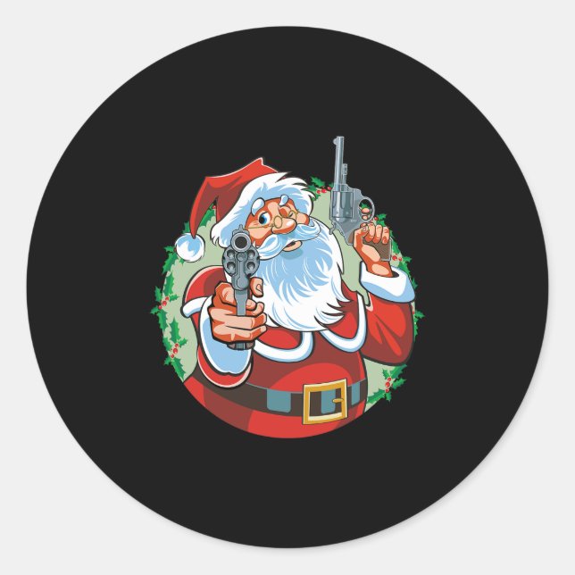 Adesivo mau pai com armas - natal engraçado (Frente)