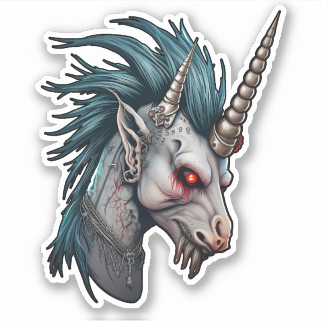 Adesivo Mau Punk Unicorn (Frente)