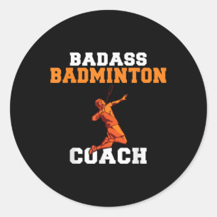 Adesivo Mau Treinador de Badminton 