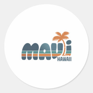 Adesivo Maui Havaí Surf Vintage Praia Surf 70's Retro
