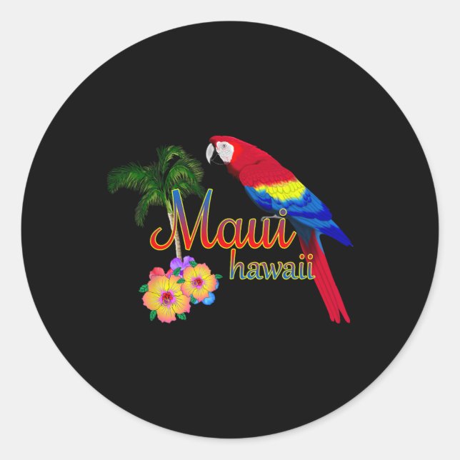 Adesivo Maui Hawaii Beach Aloha (Frente)