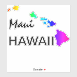 ADESIVO MAUI - ILHAS HAWAII NEON RAINBOW