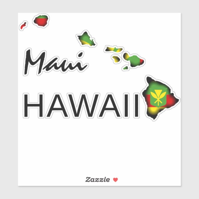 ADESIVO MAUI - ILHAS KANAKA MAOLI HAWAII BLK (Folha)