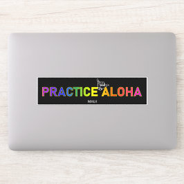 Adesivo Maui - Pratique Aloha Shaka (enforque-se)