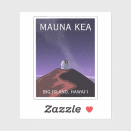 Adesivo Mauna Kea Observatory Starry Sky Retro Poster