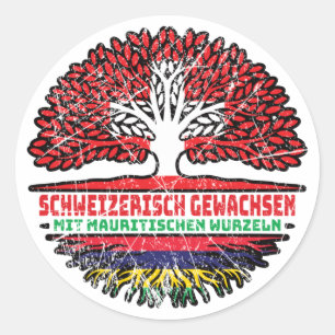 Adesivo Maurícia Maurícia Schweizer Schweiz Baum Wurzel