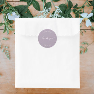 Adesivo Mauve Stylized Wedding Obrigado