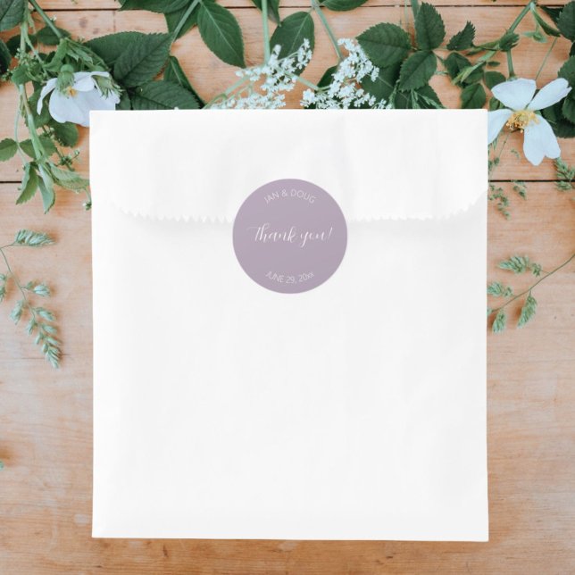 Adesivo Mauve Stylized Wedding Obrigado (In Situ Wedding)