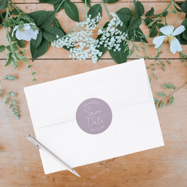 Adesivo Mauve Stylized Wedding Salvar a Data (In Situ Wedding)