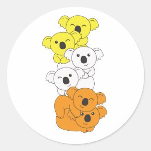 Adesivo Maverique Flag Pride Lgbtq Cute Koala Pile Classic