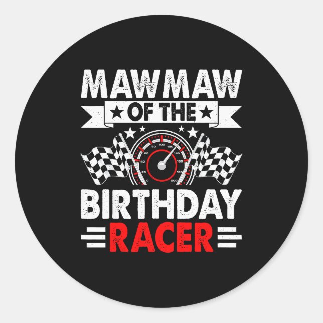 Adesivo Mawmaw Of The Birthday Racer Race Car Party Family (Frente)
