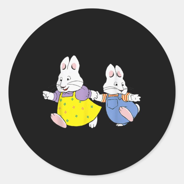 Adesivo Max E Decorações De Aniversário Ruby Bunny  (Frente)