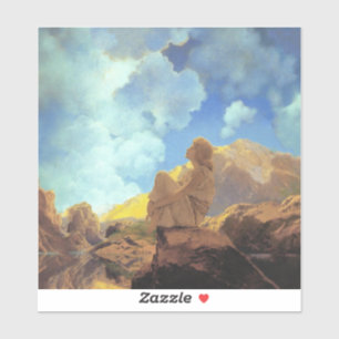 Adesivo Maxfield Parrish Manhã 1922 Nuvem Azul Arte Fina
