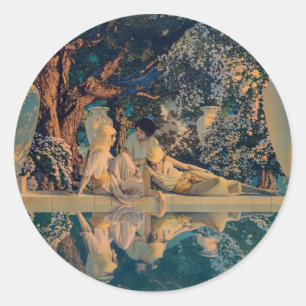 Adesivo Maxfield Parrish O Jardim de Alá 1918 Arte Fina